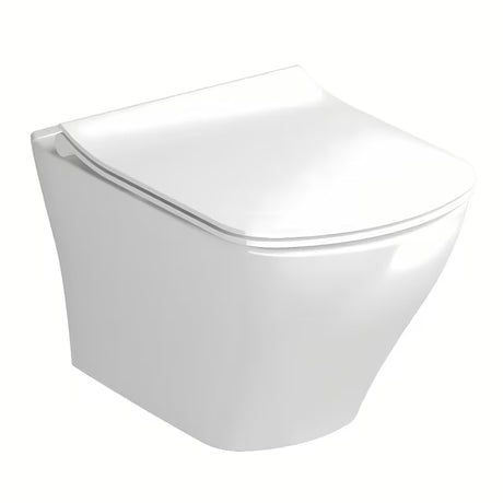 Biały miska WC wisząca Ravak Classic z technologią bezkołnierzową RimOff i ukrytym mocowaniem