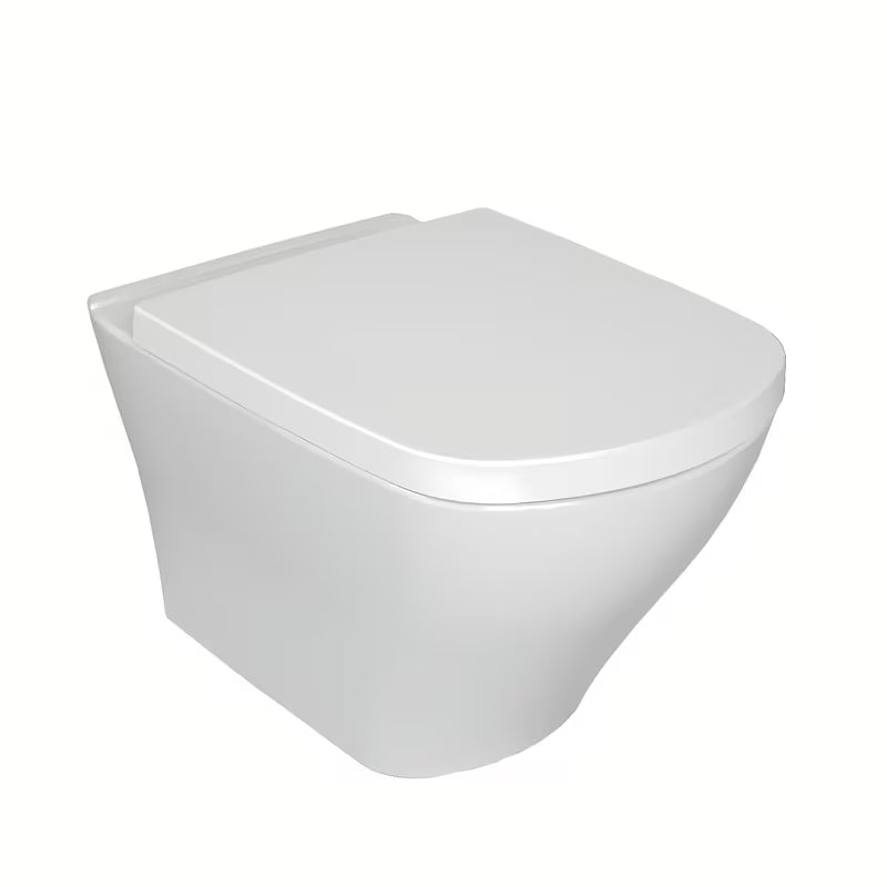 Biały miska WC wisząca Ravak Classic z technologią bezkołnierzową RimOff i ukrytym mocowaniem