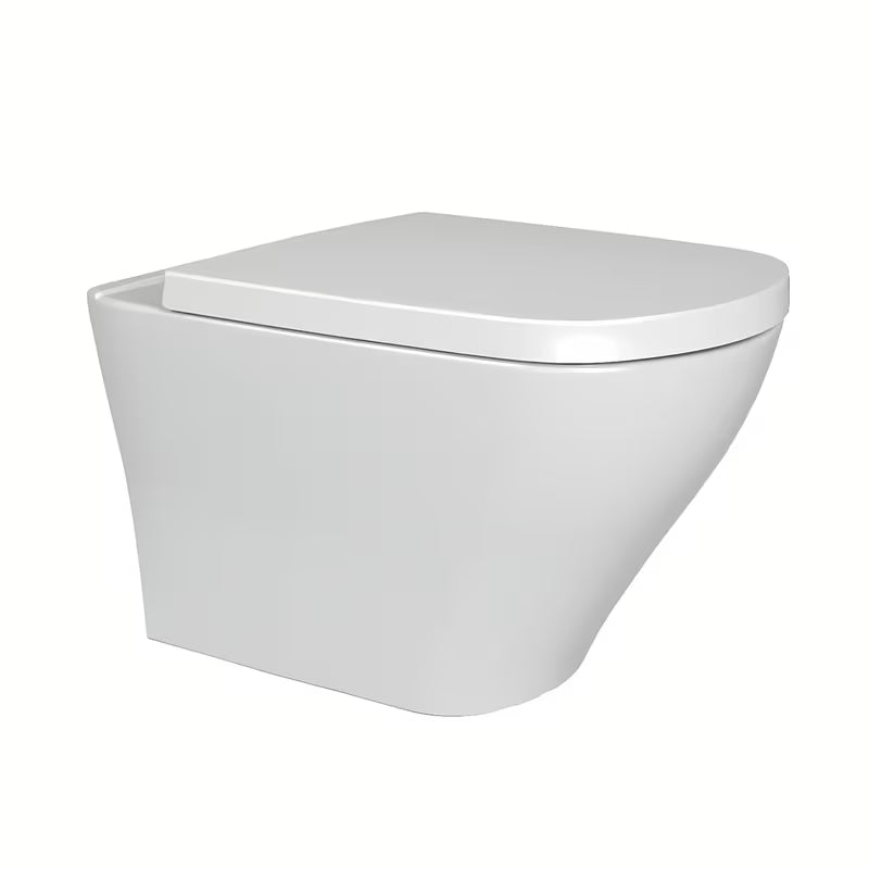 Białe miska WC wisząca Ravak Classic z technologią bezkołnierzową RimOff i ukrytym mocowaniem
