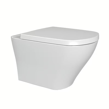 Białe miska WC wisząca Ravak Classic z technologią bezkołnierzową RimOff i ukrytym mocowaniem