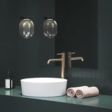 Wysoka stojąca bateria umywalkowa Ravak Espirit w wykończeniu Rose Gold Brushed bez odpływu