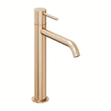 Wysoka bateria umywalkowa stojąca Ravak Espirit w wykończeniu Rose Gold Brushed bez odpływu