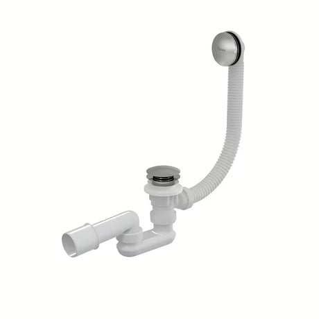 Komplet odpływowy do wanny Ravak z przelewem 570 mm w błyszczącym chromie, ze sterowaniem Click-Clack