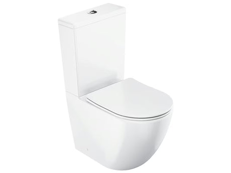 Biała wolnostojący  KOMPAKT wc Ravak Optima RimOff z deską soft Close