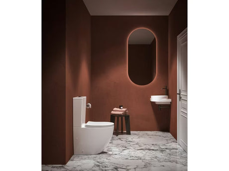 Biała wolnostojący  KOMPAKT wc Ravak Optima RimOff z deską soft Close
