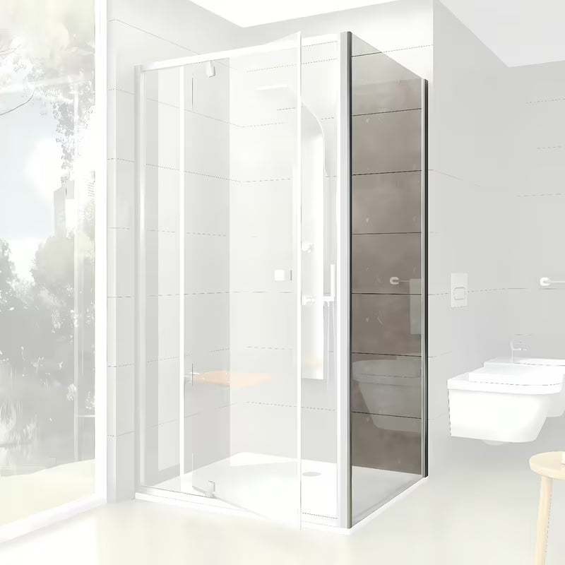 Ścianka boczna Ravak Pivot 90 cm w matowym chromie, z przezroczystym szkłem bezpiecznym