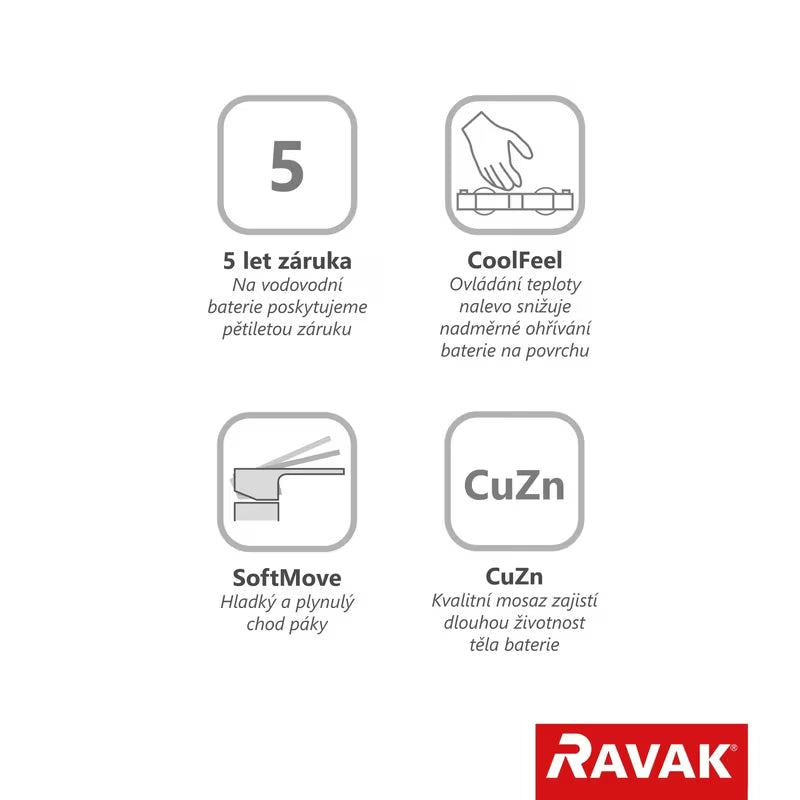Ścienna bateria prysznicowa Ravak Puri w wykończeniu chrom z technologią CoolFeel