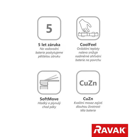 Ścienna bateria prysznicowa Ravak Puri w wykończeniu chrom z technologią CoolFeel