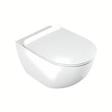 Biała miska WC wisząca Ravak Vita RimOff bez klasycznego kołnierza spłukującego z ukrytym mocowaniem EasyFix.