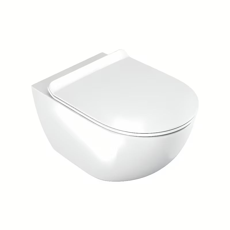 Biała miska WC wisząca Ravak Vita RimOff bez klasycznego kołnierza spłukującego z ukrytym mocowaniem EasyFix.