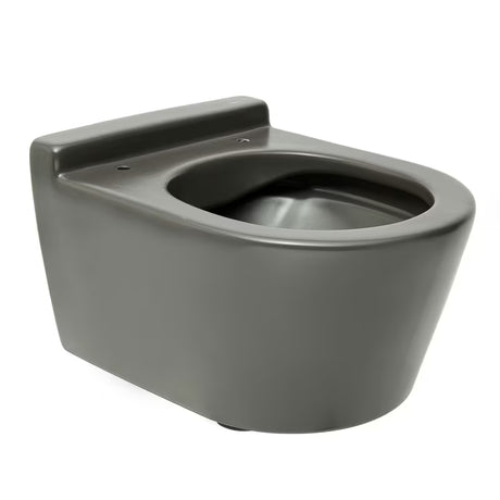 Miska WC Wisząca Roca Inspira w matowym kolorze onyks z bezkołnierzową miską Rimless i ukrytym mocowaniem.