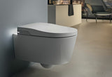 Miska WC Wisząca Roca Inspira In-Wash ze zintegrowanym bidetem, w białym kolorze i w wersji Rimless.