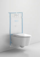 Miska WC Wisząca Roca Inspira In-Wash ze zintegrowanym bidetem w kolorze białym, w wersji Rimless.