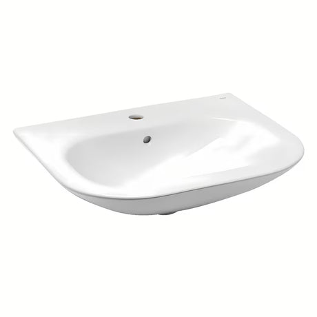 Ceramiczna umywalka wisząca Roca Nexo biała z przelewem i otworem pro baterię pośrodku