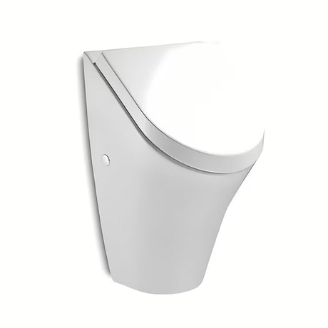 Biały domowy pisuar Roca Nexo z pokrywą soft Close pro ciche i wolne zamykanie.