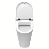 Biały domowy pisuar Roca Nexo z pokrywą soft Close pro ciche i wolne zamykanie.