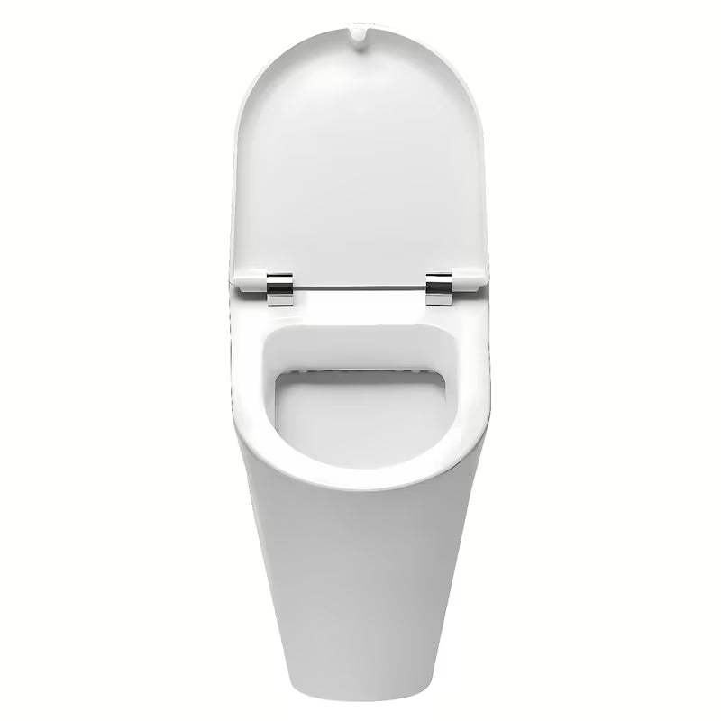 Biały domowy pisuar Roca Nexo z pokrywą soft Close pro ciche i wolne zamykanie.