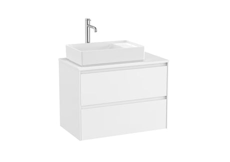 Biała wisząca szafka pod umywalkę Roca Ona 79,4x45,7x58,3 cm z matowym wykończeniem