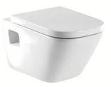 Białe miska WC wisząca Roca The Gap ceramiczne z głębokim spłukiwaniem i oszczędnym spłukiwaniem 3/4,5 l.