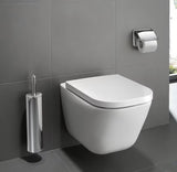 Białe miska WC wisząca Roca The Gap w wersji Rimless bez układu spłukującego i o kwadratowym designie