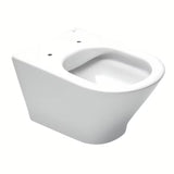 Białe miska WC wisząca Roca The Gap Round z deską soft Close pro z cichym domykaniem