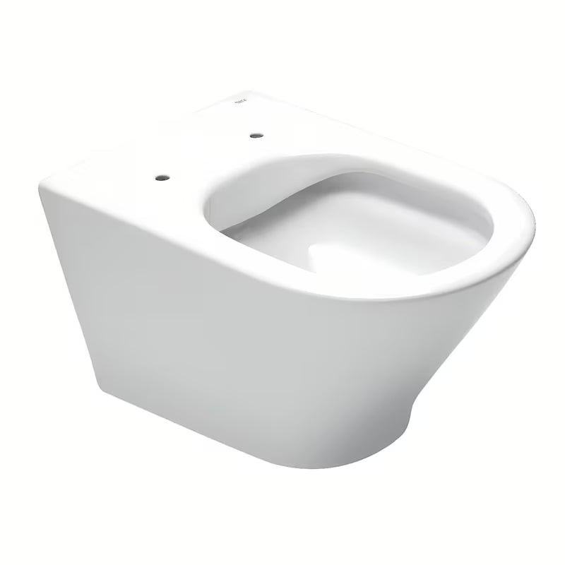 Białe miska WC wisząca Roca The Gap Round z deską soft Close pro z cichym domykaniem