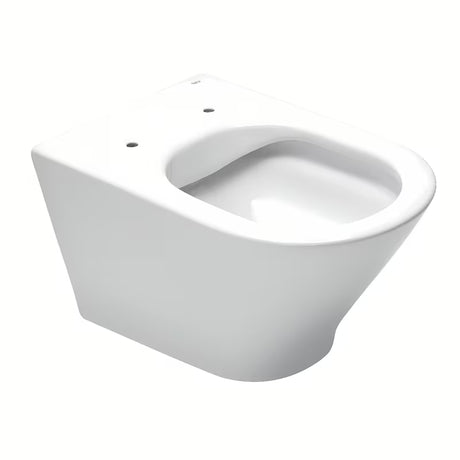 Białe miska WC wisząca Roca The Gap Round z deską soft Close pro z cichym domykaniem