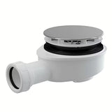Niski syfon do brodzika Roth z plastikową chromowaną osłoną, pro odpływ 90 mm