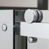 Roth Ambient Line przesuwne drzwi prysznicowe do wnęki 150 cm w błyszczącym chromie z przezroczystym szkłem