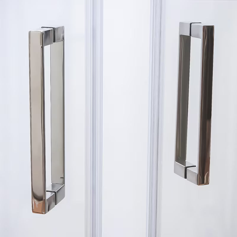 Roth Elegant Neo Line bezramowe drzwi prysznicowe 120 cm w błyszczącym chromie z przezroczystym szkłem