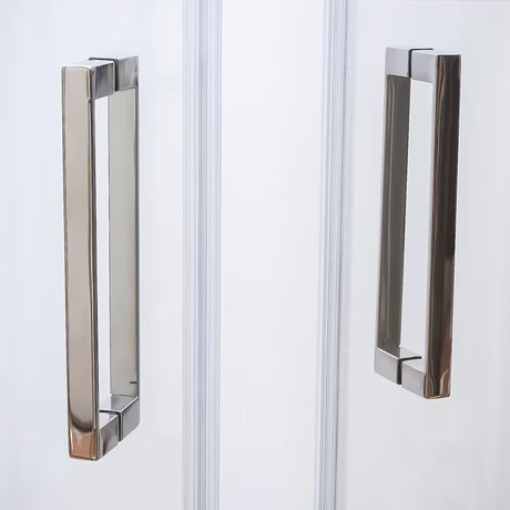 Roth Elegant Neo Line bezramowe drzwi prysznicowe 120 cm w błyszczącym chromie z przezroczystym szkłem