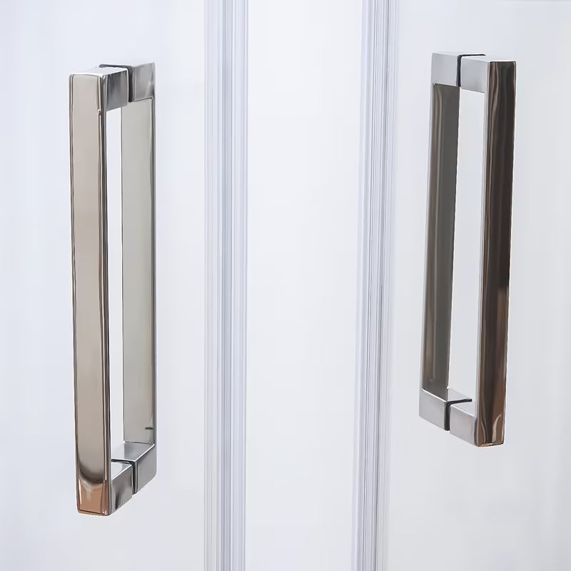 Roth Elegant Neo Line bezramowe drzwi prysznicowe 90 cm w błyszczącym chromie, z przezroczystym szkłem