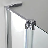 Roth Elegant Neo Line bezramowe drzwi prysznicowe 90 cm w błyszczącym chromie, z przezroczystym szkłem