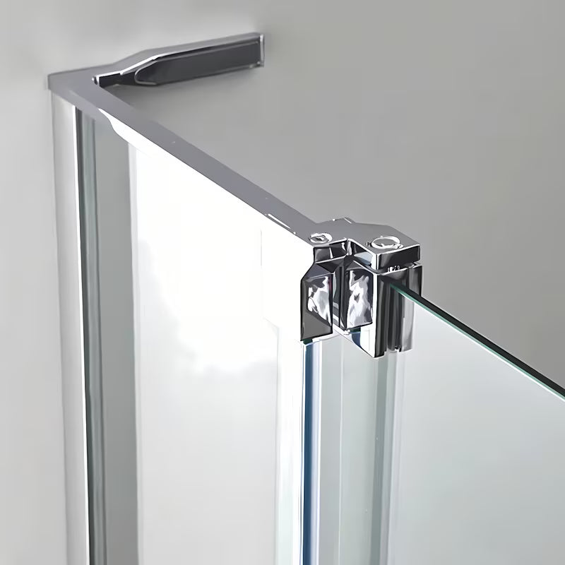 Roth Elegant Neo Line bezramowe drzwi prysznicowe 90 cm w błyszczącym chromie, z przezroczystym szkłem
