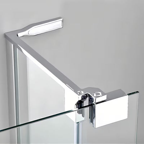 Roth Elegant Neo Line bezramowe drzwi prysznicowe 90 cm w błyszczącym chromie, z przezroczystym szkłem