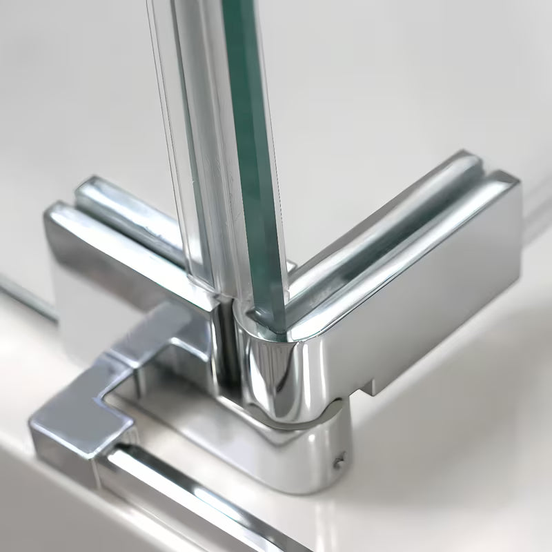 Ścianka boczna do drzwi prysznicowych Roth Elegant Neo Line 80 cm w wykończeniu czarny mat