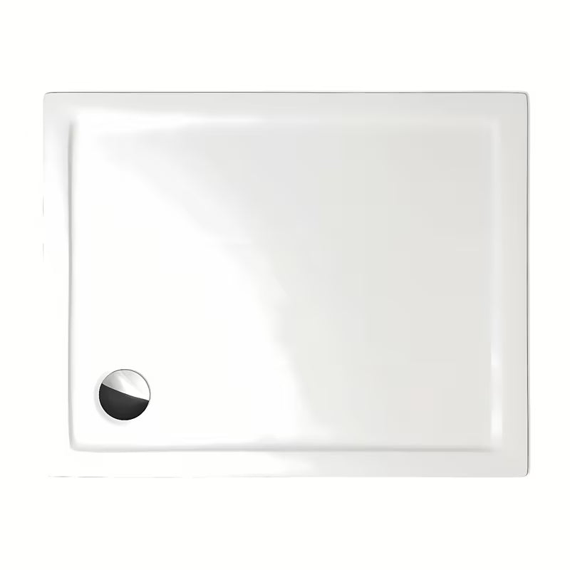 Brodzik prysznicowy prostokątny Roth Flat Kvadro 80x90 cm z białego akrylu z niskim wejściem