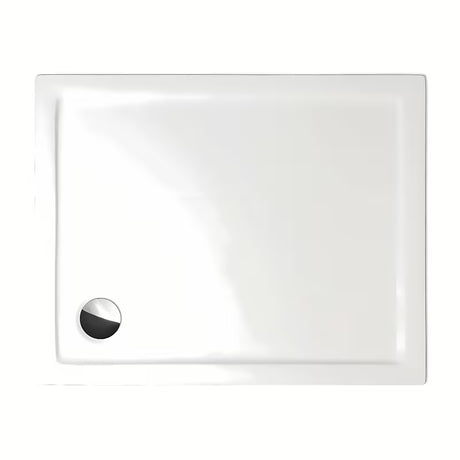 Brodzik prysznicowy prostokątny Roth Flat Kvadro 80x90 cm z białego akrylu z niskim wejściem