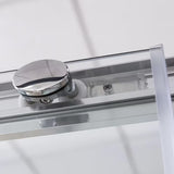 Przesuwne drzwi prysznicowe Roth Lega Line 160 cm w połyskującym chromie z przezroczystym szkłem do wnęki