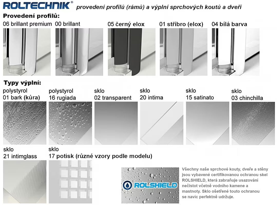 Przesuwne drzwi prysznicowe Roth Lega Line 160 cm w połyskującym chromie z przezroczystym szkłem do wnęki