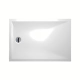 Biały brodzik prysznicowy prostokątny Roth Marmo Neo Square-R z lanego marmuru 120x90 cm.