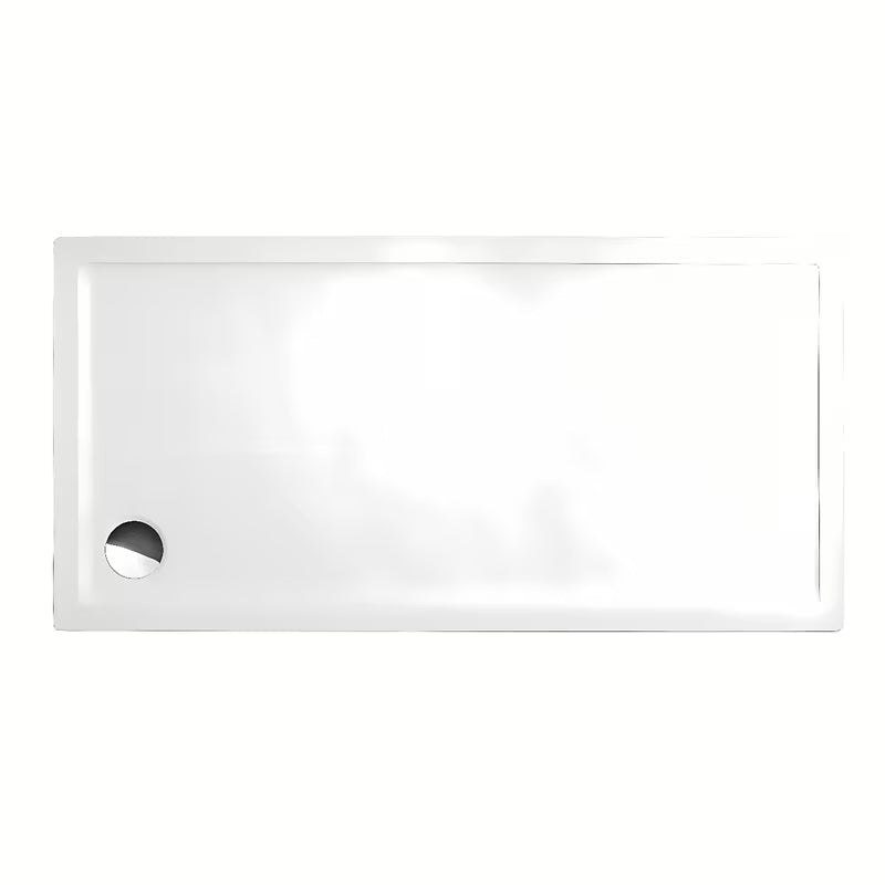 Prostokątna niska brodzik prysznicowy Roth Flat Kvadro 150x80 cm z białego akrylu