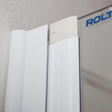 Roth Screen parawan nawannowy 130x75 cm z białym profilem i dwustronnym otwieraniem