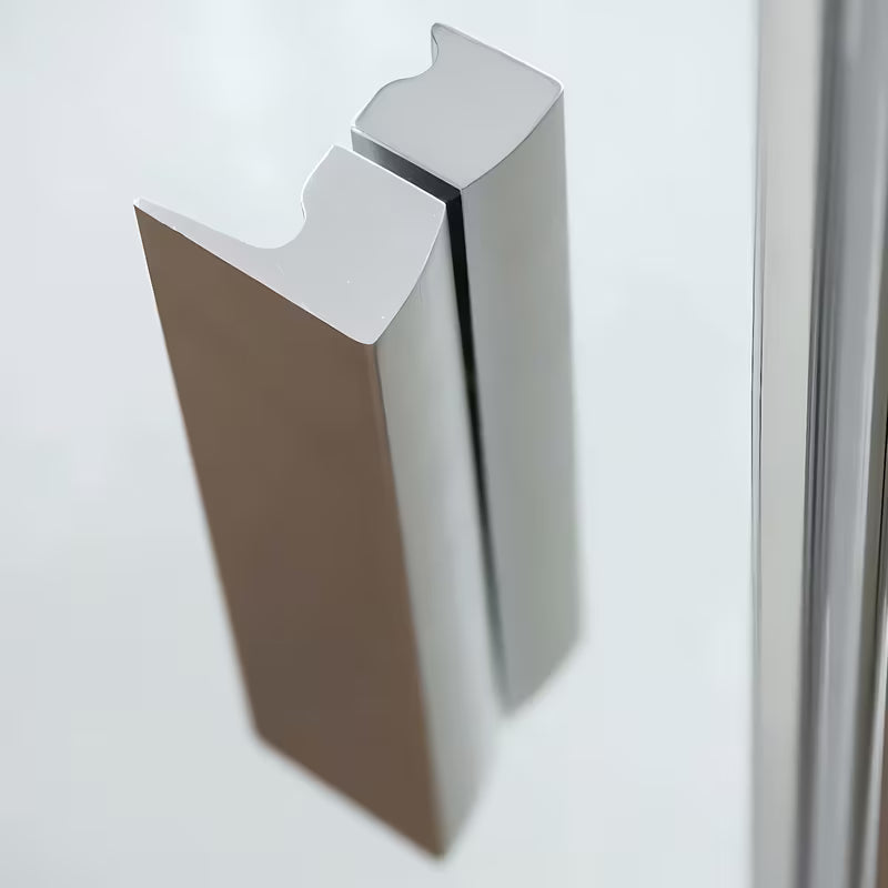 Roth Tower Line drzwi prysznicowe 90 cm w błyszczącym chromie z przezroczystym szkłem i otwieraniem wahadłowym