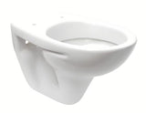 Biała miska WC wisząca S-Line Pro z błyszczącej ceramiki z odpływem poziomym