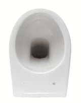 Biała miska WC wisząca S-Line Pro z błyszczącej ceramiki z odpływem poziomym
