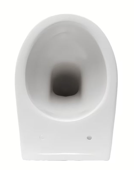 Biała miska WC wisząca S-Line Pro z błyszczącej ceramiki z odpływem poziomym