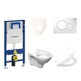 Zestaw WC podtynkowy S-Line Pro z modułem Geberit Duofix, deską URBAN i białym przyciskiem Sigma 01