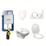 Zestaw WC podtynkowy S-Line Pro z modułem Geberit Kombifix, przyciskiem Sigma 20 i MISKA wc deską sedesową