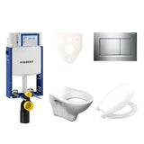 Zestaw WC podtynkowy S-Line Pro z modułem Geberit Kombifix, przyciskiem Sigma 30 i deską URBAN